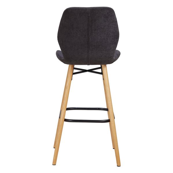 Chaise snack tissu soft touch noir
