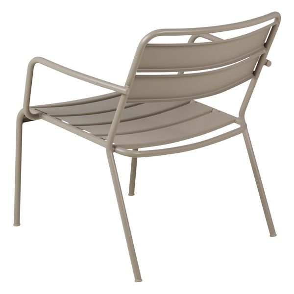 Fauteuil lounge outdoor métal taupe