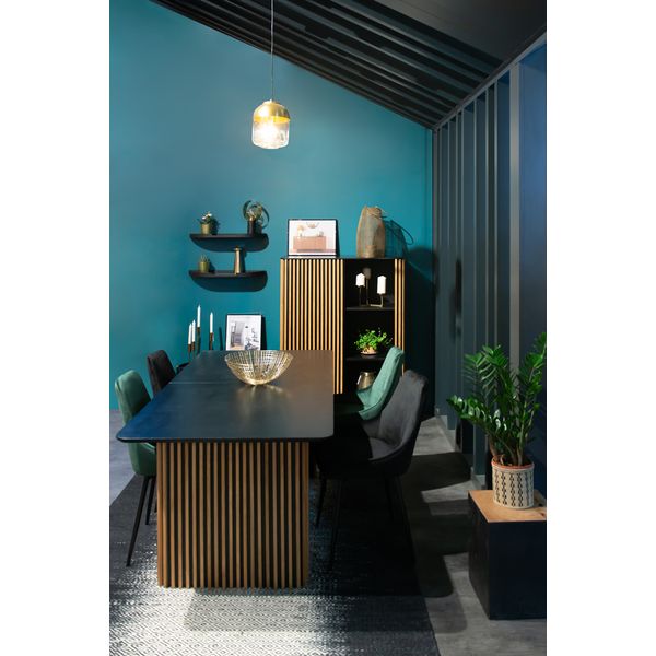 Chaise en velours noire