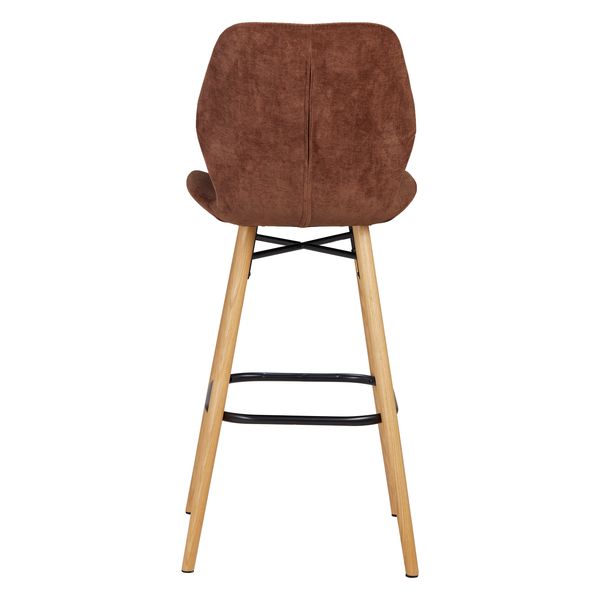 Chaise snack tissu soft touch acajou