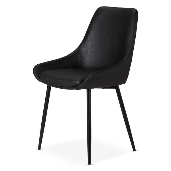 Chaise en PU noir