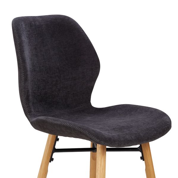 Chaise snack tissu soft touch noir