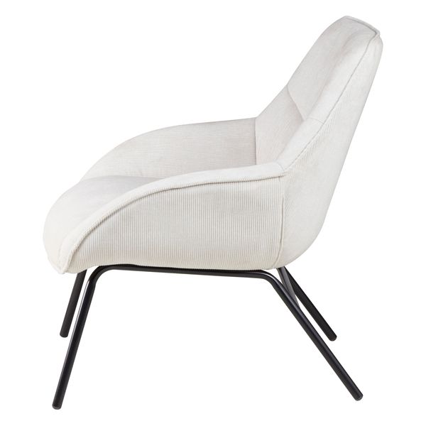 Fauteuil velours côtelé beige