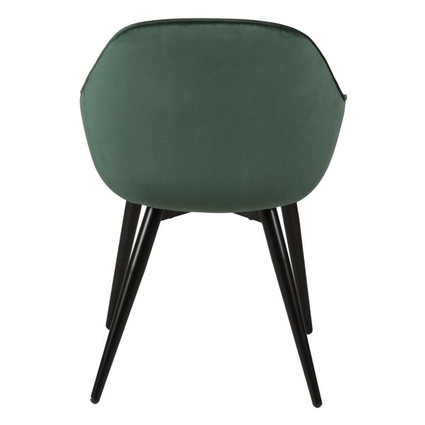 Fauteuil velours vert foncé