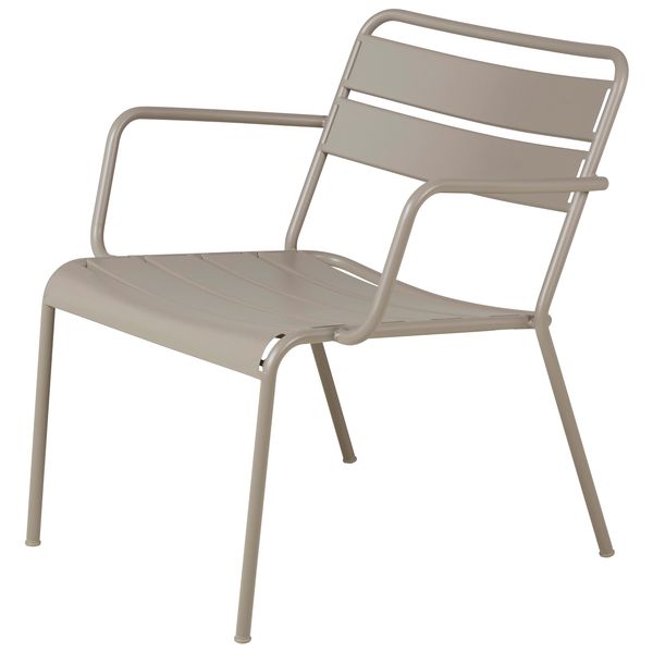 Fauteuil lounge outdoor métal taupe
