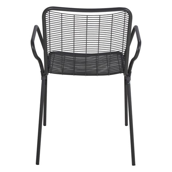 Fauteuil repas outdoor métal anthracite