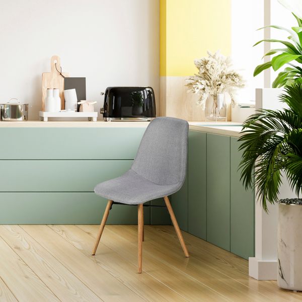 Chaise repas gris clair