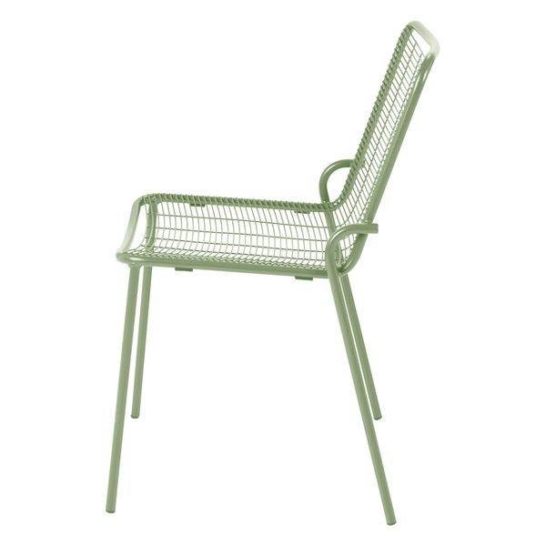 Chaise repas outdoor métal vert amande