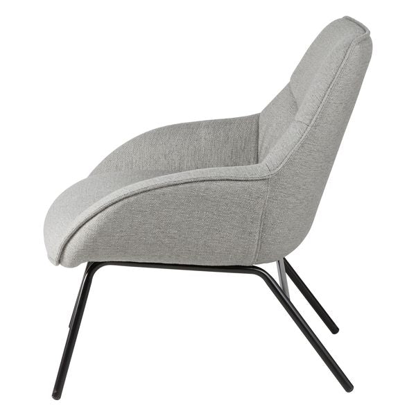 Fauteuil tissu gris clair