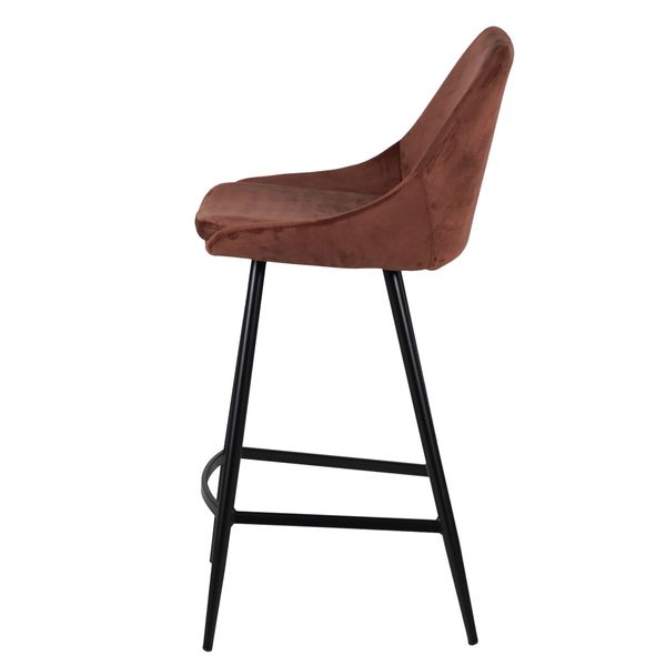 Chaise snack en velours marron