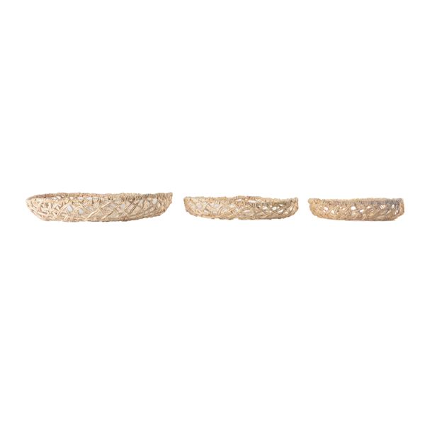 Set 3 plateaux en Abaca