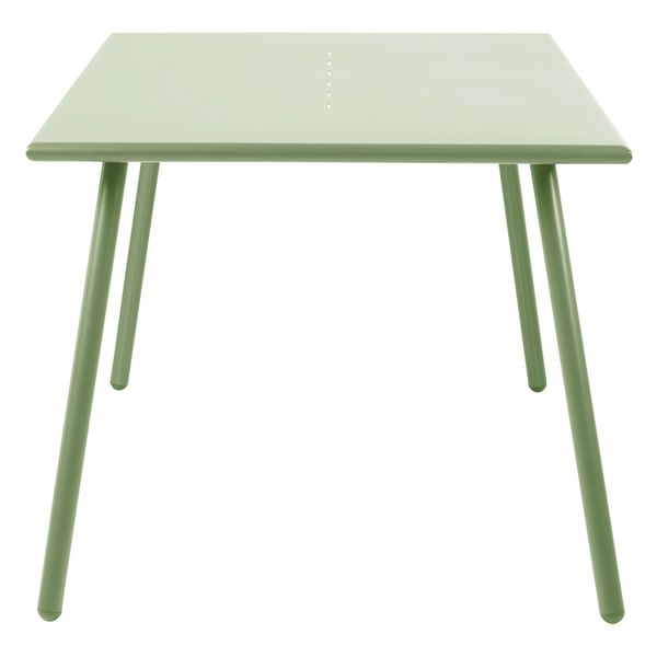 Table repas outdoor métal vert amande