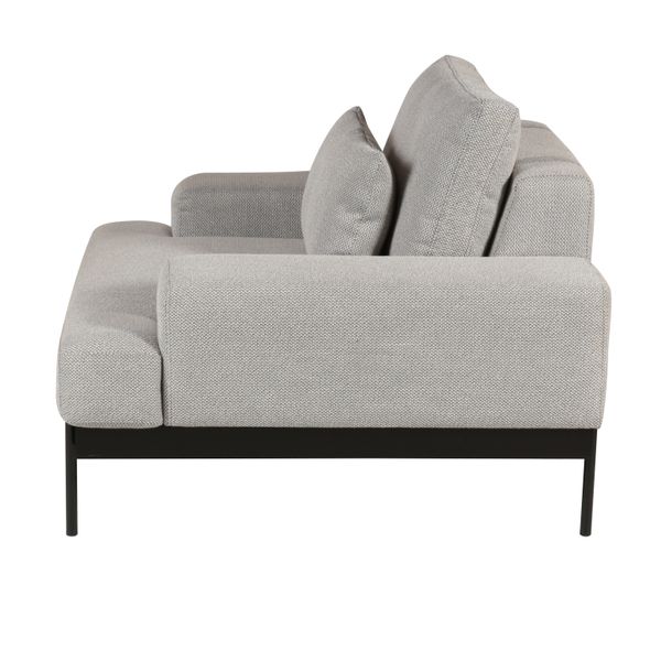 Fauteuil tissu gris clair