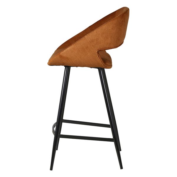 Chaise snack velours côtelé cognac
