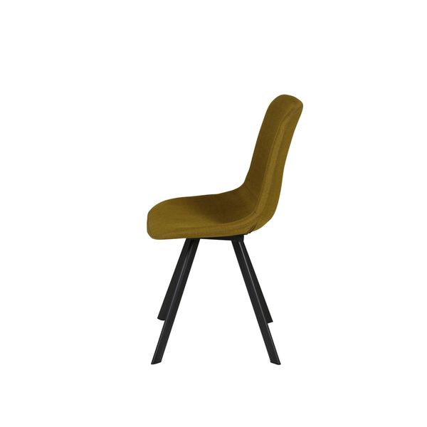 Chaise en tissu jaune