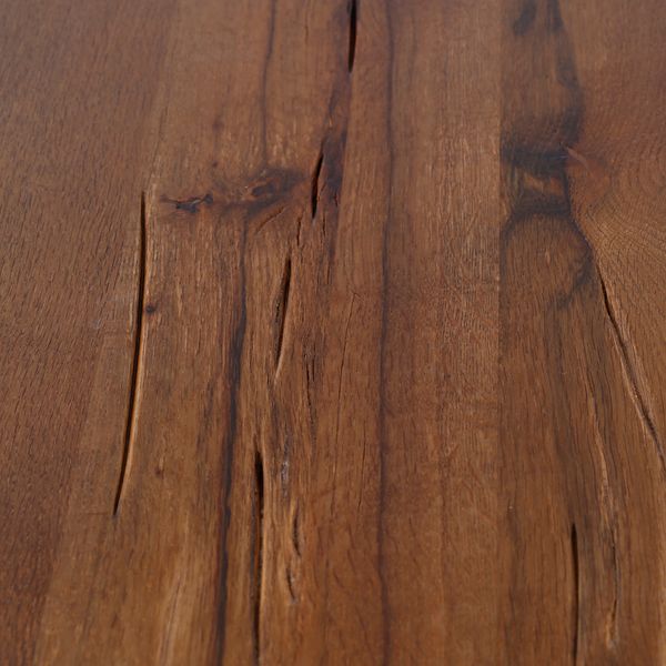 Table repas chêne naturel pieds verre