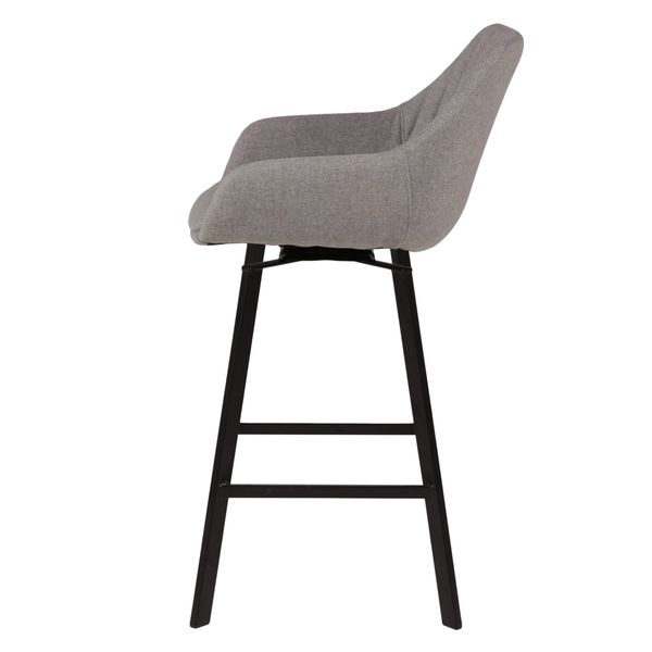 Chaise de bar pivotante gris clair