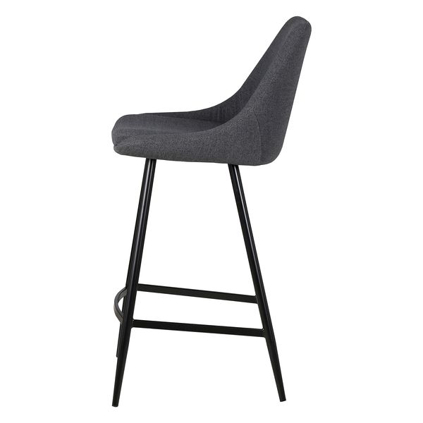 Chaise snack tissu gris foncé