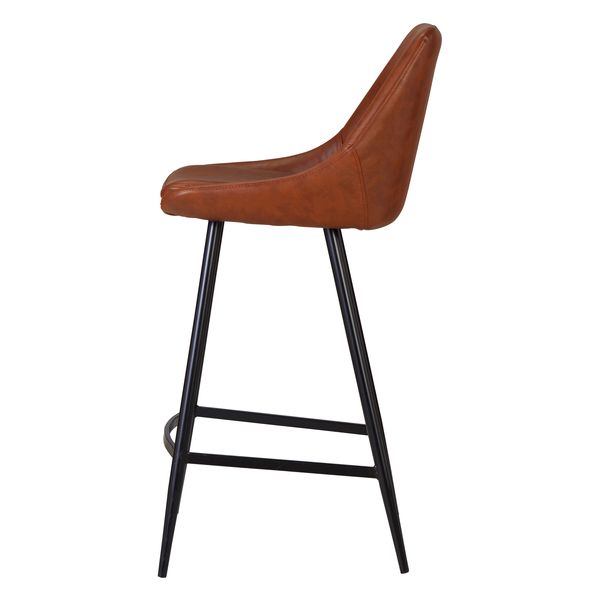 Chaise snack en PU marron