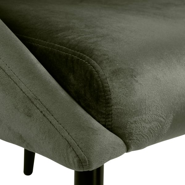 Fauteuil velours vert foncé