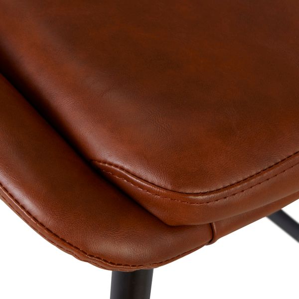 Chaise snack en PU marron