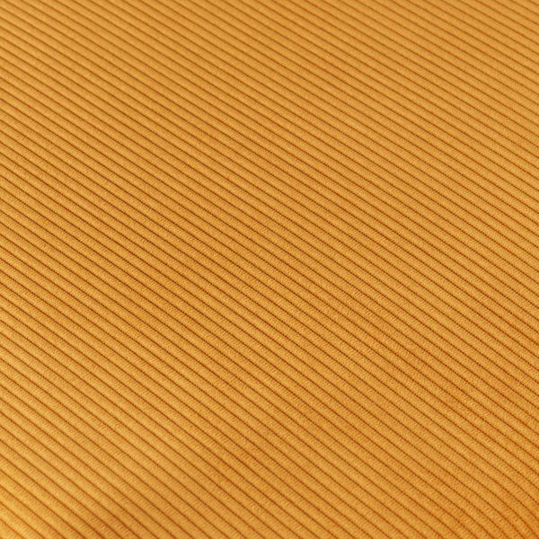 Fauteuil velours côtelé jaune curry