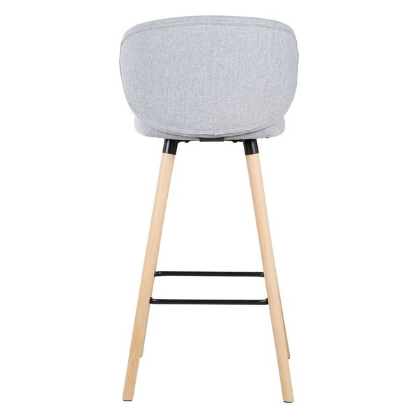 Chaise de bar tissu gris clair