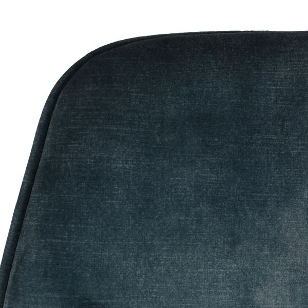 Chaise plan de travail velours gris bleu