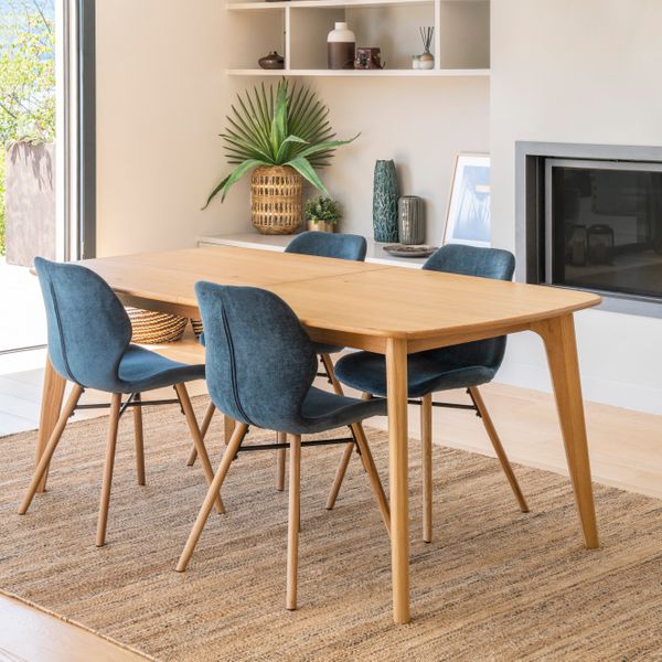 Table repas 180cm allonge intégrée chêne naturel