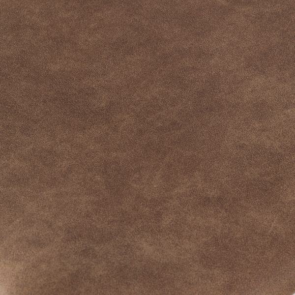 Fauteuil tissu effet daim marron foncé
