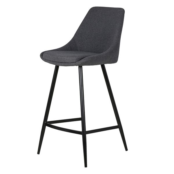 Chaise snack tissu gris foncé