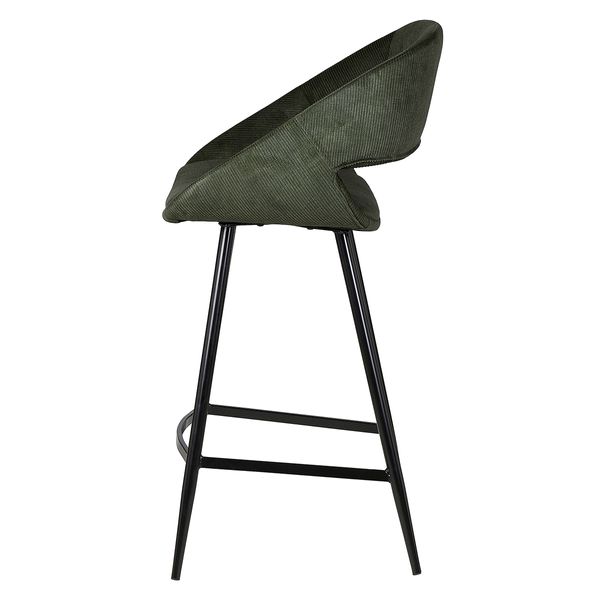 Chaise snack velours côtelé vert foncé