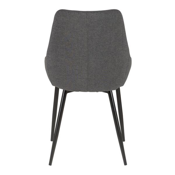 Chaise en tissu gris foncé