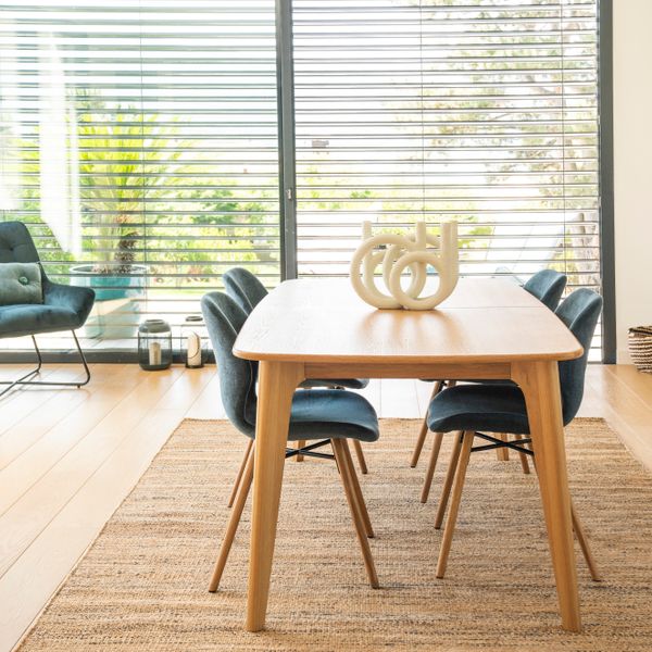 Table repas 180cm allonge intégrée chêne naturel