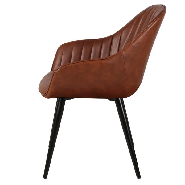 Fauteuil PU marron