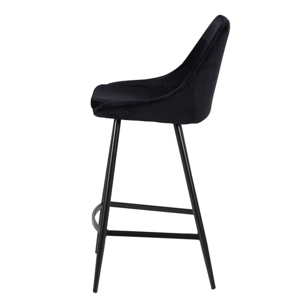 Chaise de bar velours noir