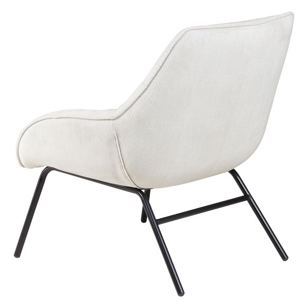 Fauteuil velours côtelé beige