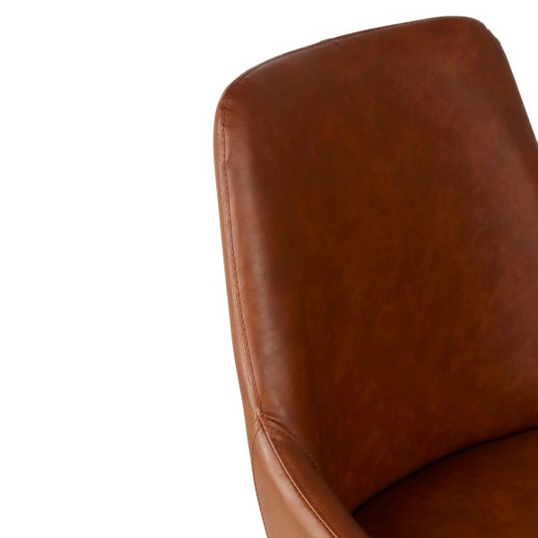 Chaise en PU marron