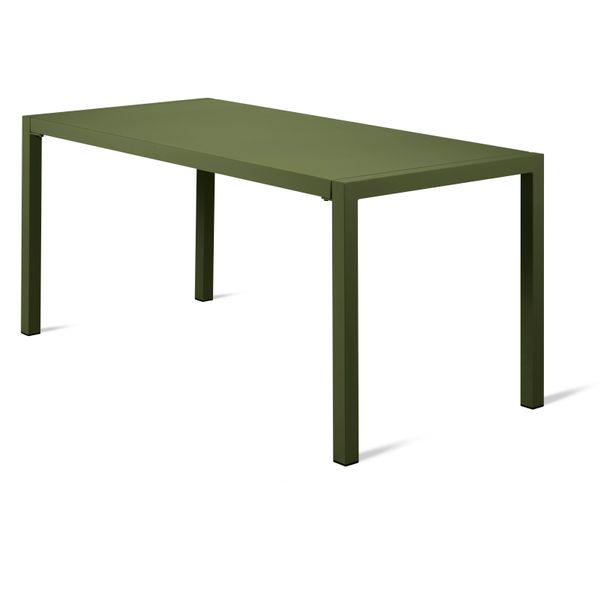 Table repas outdoor 160cm métal vert foncé