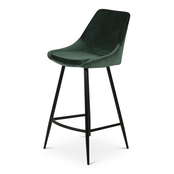 Chaise snack velours verte foncée