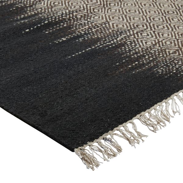 Tapis 240cm beige et carbone