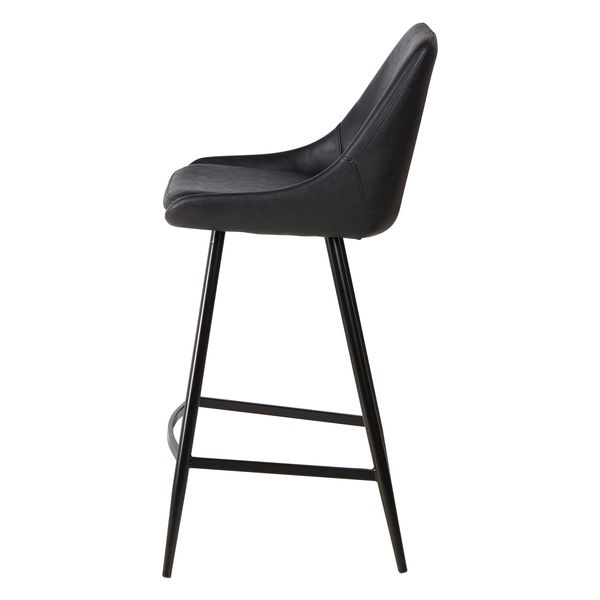Chaise snack en PU noir