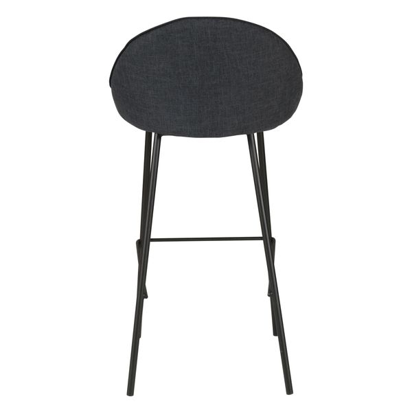 Chaise de bar tissu gris foncé