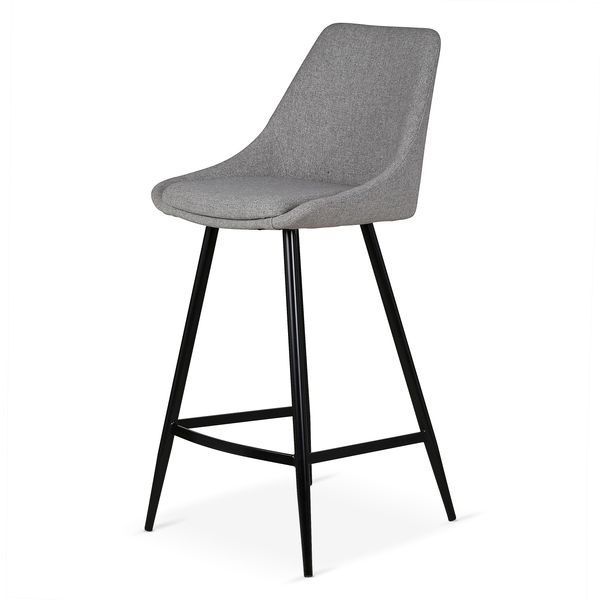 Chaise snack tissu gris clair