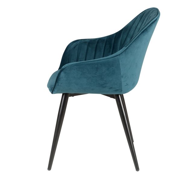 Fauteuil en velours bleu