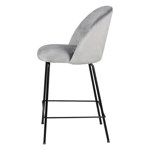 Chaise snack velours gris clair