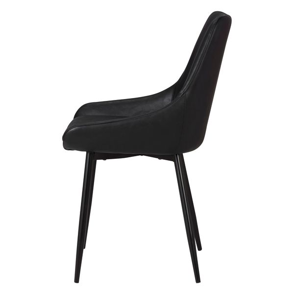 Chaise en PU noir
