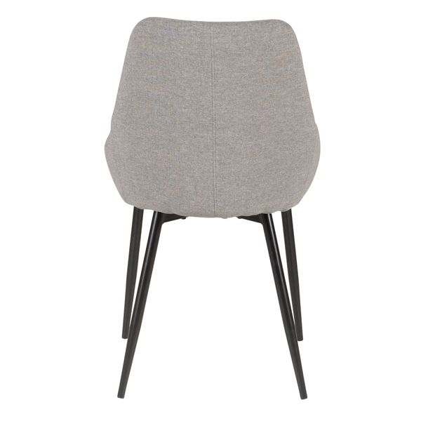Chaise en tissu gris clair