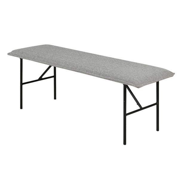 Banc tissu gris clair