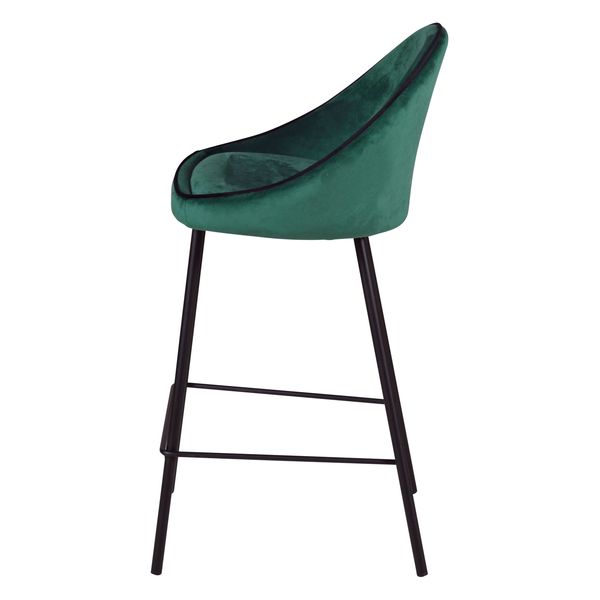 Chaise snack velours vert canard